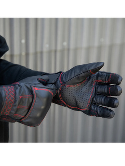 Rękawice motocyklowe Biltwell Belden czarno-czerwone