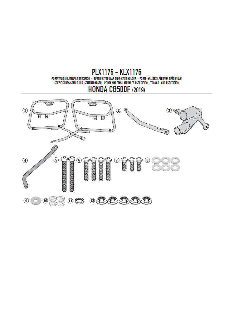 Stelaż Givi pod kufry boczne V35/ V37 Monokey do Hondy CB 500 F (19-)