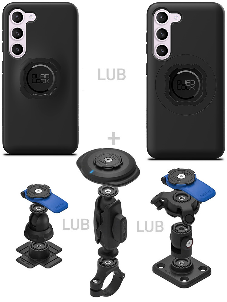 Zestaw 360 Quad Lock: etui na telefon Samsung Galaxy S23 oraz wybrane komponenty