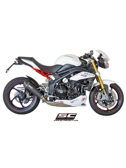 Tłumik stożkowy CARBON (niska pozycja) Slip-on SC-Project do Triumph SPEED TRIPLE 1050 [11-15]