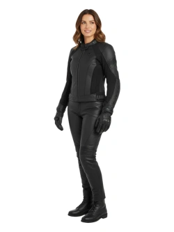 Kurtka motocyklowa damska skórzana REV’IT! Xena 4 czarno-szara