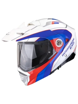 Kask adventure Scorpion ADX-2 Kamps biało-czerwono-niebieski