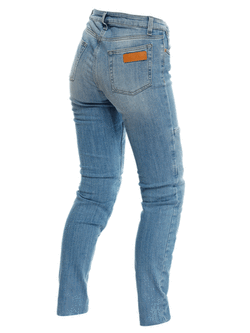 Jeansy motocyklowe damskie Dainese Denim Stone Slim Tex niebieskie