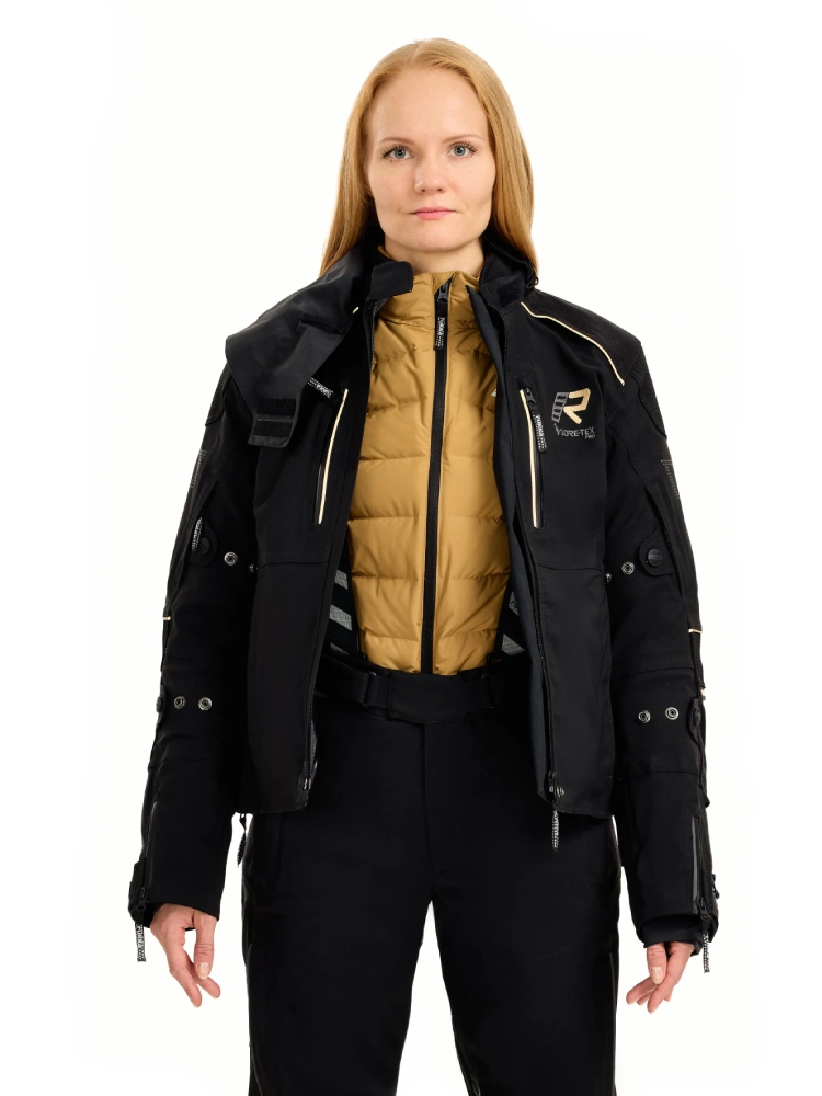 Kurtka motocyklowa damska tekstylna Rukka FlexoRina czarno-brązowa