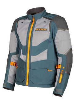 Kurtka motocyklowa tekstylna Klim Baja S4 niebiesko-pomarańczowa