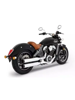 Tłumiki motocyklowe Rinehart Racing 3.5" Duals do modeli Indian Scout chromowane/czarne