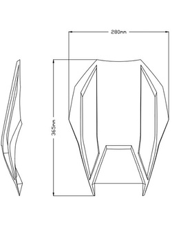 Szyba motocyklowa sportowa PUIG Aprilia Tuareg 660 (22-) przezroczysta