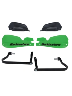 Osłony dłoni Barkbusters VPS z regulowanymi deflektorami, zielone + zestaw montażowy BMW, Honda, KTM, Suzuki