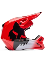 Kask enduro Fox V1 Shield czerwono-szaro-czarny