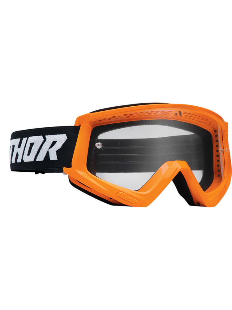 Gogle motocyklowe Thor Combat Racer fluo pomarańczowo-czarne