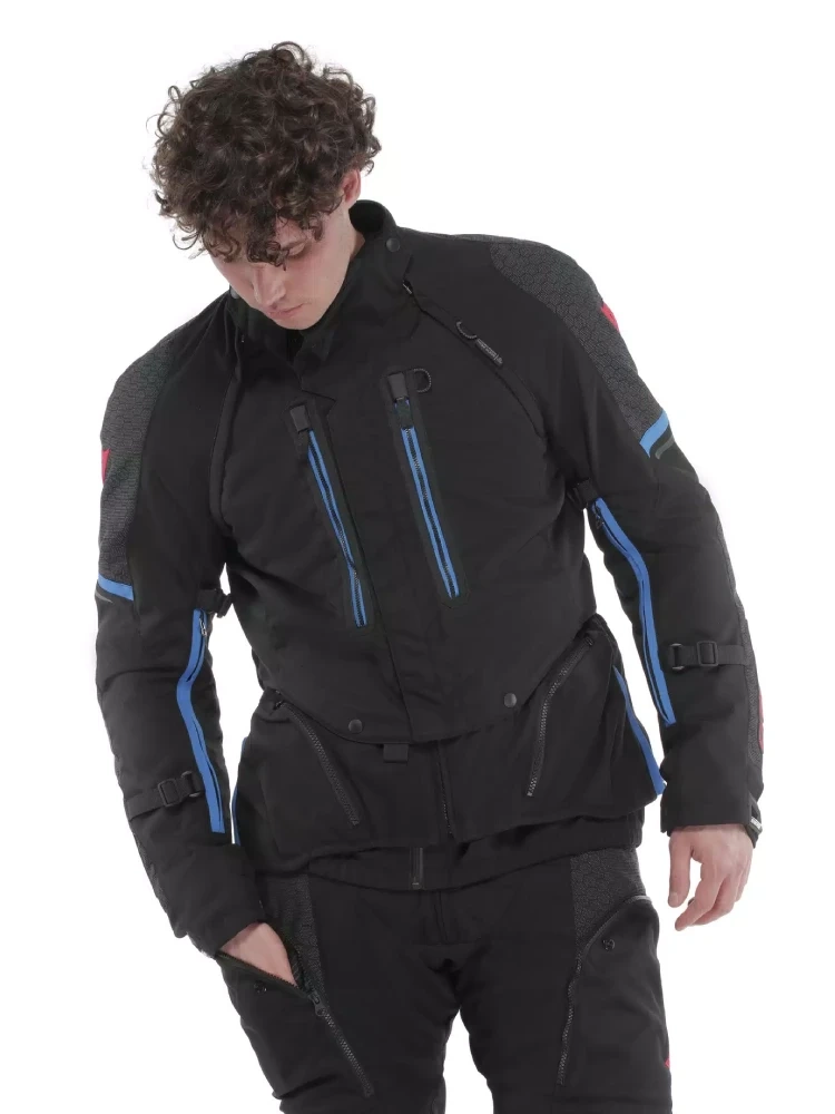 Kurtka motocyklowa tekstylna Dainese Super Adventure Absoluteshell czarno-niebieska