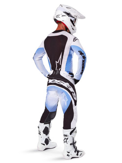 Spodnie cross damskie Alpinestars MX Techstar Melt czarno-niebieskie 