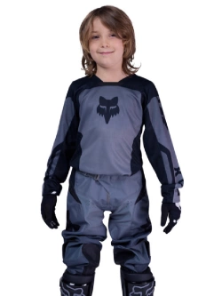 Bluza enduro dziecięca Fox 180 Shield czarno-szara