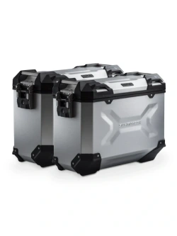 Zestaw: kufry boczne + stelaże PRO TRAX ADV SW-Motech Suzuki DR-Z4S/ SM (25-) srebrne [poj.: 2 x 37 L]