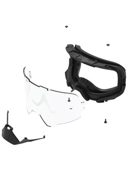 Gogle motocyklowe Leatt Velocity 6.5 Cryztal z przezroczystą szybą czarno-niebiesko-białe