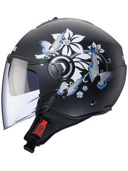 Kask otwarty Caberg Riviera V4 X Mia czarno-biało-niebieski matowy