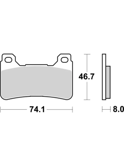 Klocki hamulcowe Brembo LA Honda CBR 1000 RR Fireblade (04-11, 13-23) [na przód, kpl. na 1 tarczę]