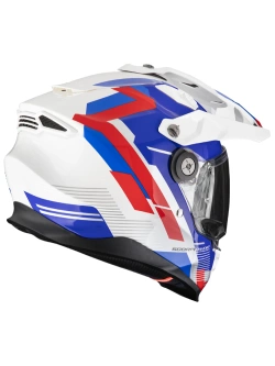 Kask adventure Scorpion ADF-9000 Air Patrol biało-niebiesko-czerwony