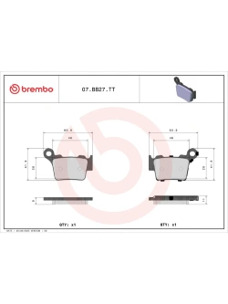 Klocki hamulcowe Brembo TT BMW/ Gas Gas/ Husaberg/ Husqvarna (wybrane modele) [kpl. na 1 tarczę]