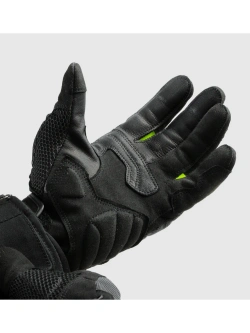 Rękawice motocyklowe letnie Rebelhorn Core czarno-szare-fluo