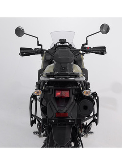 Zestaw: kufry boczne + stelaże PRO TRAX ADV SW-MOTECH 45/37 do motocykla Kawasaki KLR 650 / S (22-) (pojemność 37 i 45 L) srebrne