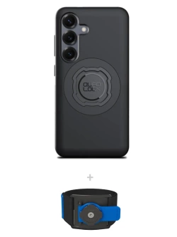 Zestaw do biegania: etui MAG na telefon Samsung Galaxy S25 (magnetyczne) oraz opaska sportowa Quad Lock