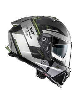 Kask integralny Premier Typhoon BA MILY BM czarno-szaro-zielony matowy