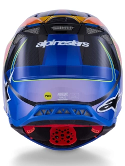 Kask enduro Alpinestars MX Supertech M10 Era niebiesko-czerwony-fluo