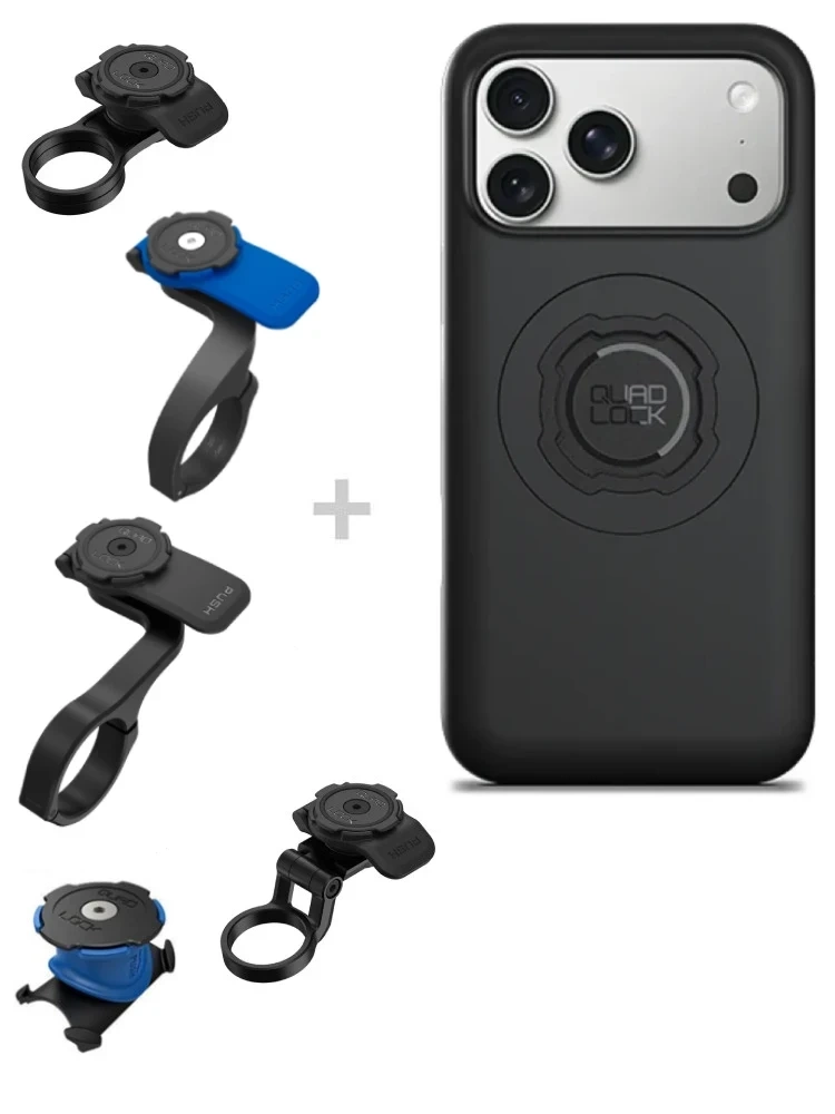 Zestaw rowerowy: etui MAG na telefon iPhone 17 Pro Max (magnetyczne) + mocowanie Quad Lock