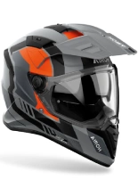 Kask adventure Airoh Bandit Horn czarno-szaro-pomarańczowy matowy