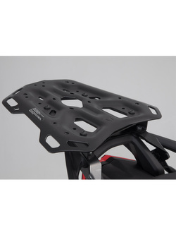 Zestaw: kufer centralny czarny TRAX ADV + stelaż Adventure-rack SW-Motech Ducati Multistrada V4 S Sport 1A / V4 Pikes Peak (20-)/ Rally (23-) [poj.: 38l]