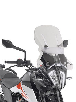Szyba motocyklowa regulowana Kappa KTM 390 Adventure (20-)/ 790 Adventure/ R (19-20)/ 890 Adventure (21-22) przeźroczysta
