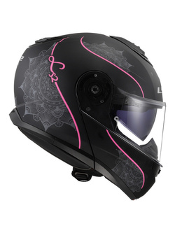 Kask szczękowy LS2 FF908 Strobe II Lux czarno-różowy matowy
