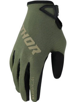 Rękawice cross dziecięce Thor Ridemode Static zielone