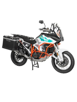 Zestaw: kufry boczne czarne "And-Black" Zega Pro + stelaże czarne Touratech KTM Super Adventure 1290 S/R (21-24) [poj.: 38+45l]