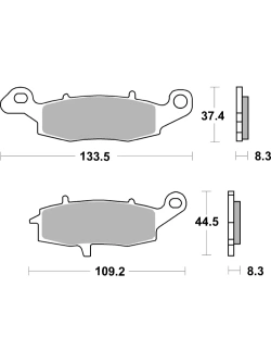 Klocki hamulcowe Brembo CC Suzuki Van Van 125 (03-09, 16) [kpl. na 1 tarczę]