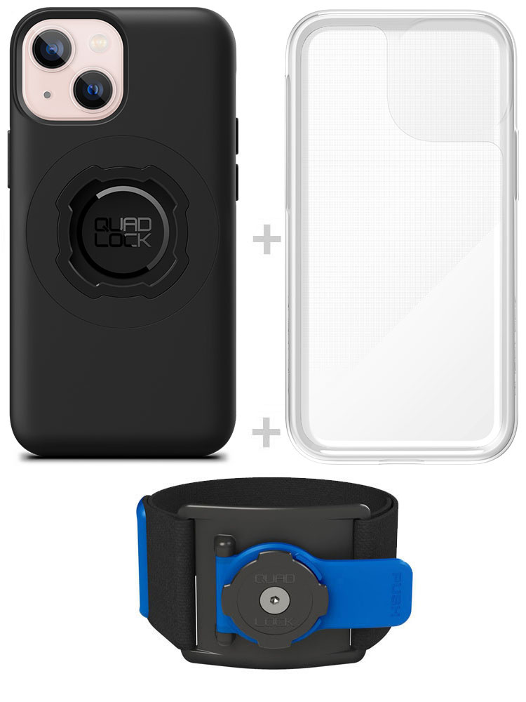 Zestaw do biegania: etui MAG na telefon iPhone 13 mini (magnetyczne) + wodoodporny pokrowiec MAG + opaska sportowa Quad Lock