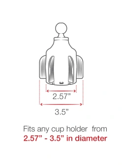 Uchwyt na telefon RAM X-Grip z podstawą montażową na kubek Stubby