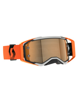 Gogle motocyklowe Scott Prospect Amplifier ze złotą lustrzaną szybą szaro-pomarańczowe