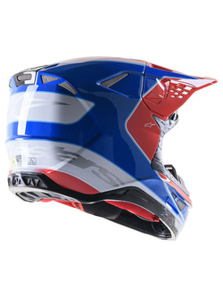 Kask enduro Alpinestars MX Supertech M10 Unite czerwono-niebiesko-biały
