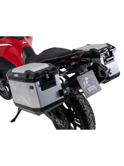 Zestaw: kufry boczne + stelaże Hepco&Becker Xplorer Cutout Ducati Multistrada V2/S (25-) srebrne