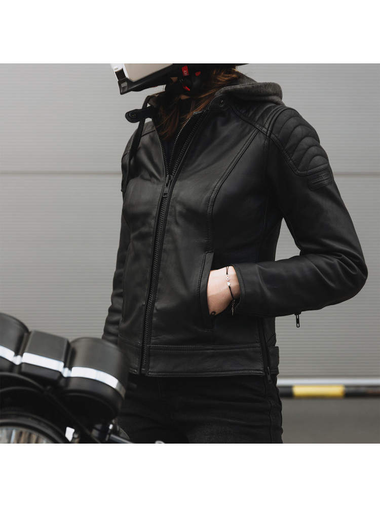Kurtka motocyklowa damska skórzana Rebelhorn Impala czarna