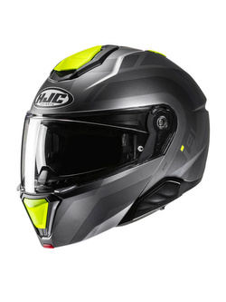 Kask szczękowy HJC i91 Arven szaro-żółty