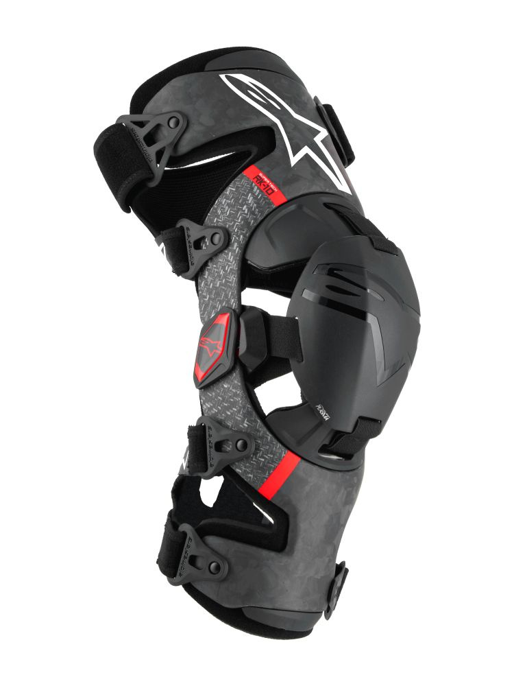 Orteza kolan Alpinestars Supertech RK-10 Plasma czarno-czerwony