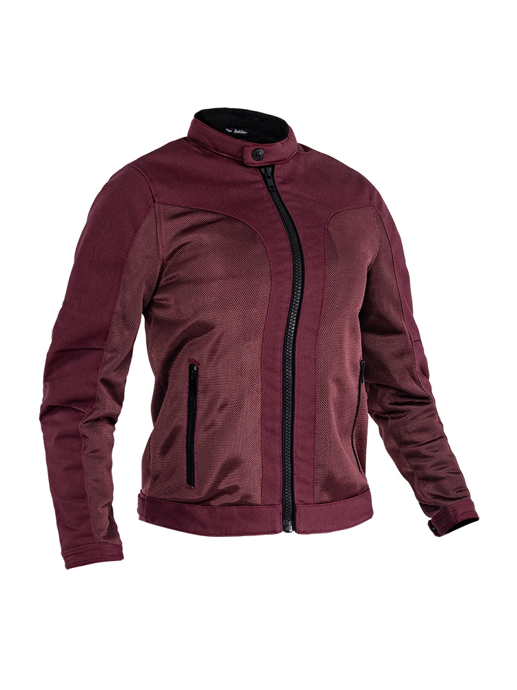 Kurtka motocyklowa tekstylna damska John Doe Aero Mesh bordowa