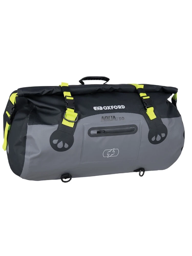 Torba na tył Oxford Aqua RollBag szaro-żółta (50 l)