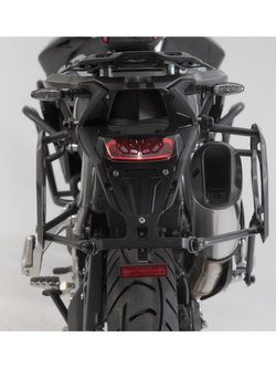 Zestaw: kufry boczne 37/45+kufer centralny 38 TRAX ADV+stelaże SW-MOTECH Triumph Tiger 900/ GT/ Rally/ Pro (19-23) czarne