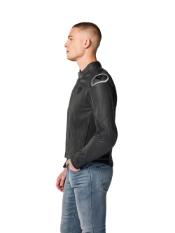 Kurtka motocyklowa skórzana REV’IT! Quadratic czarno-biała