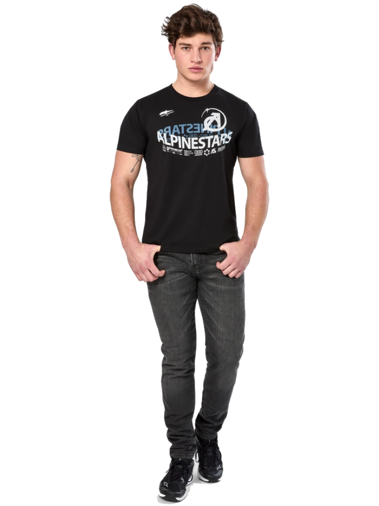 Koszulka z krótkim rękawem Alpinestars Semicircle CSF czarna