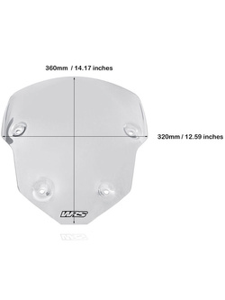 Szyba motocyklowa WRS Sport Triumph Tiger 850 Sport/ 900 (20-24) przezroczysta